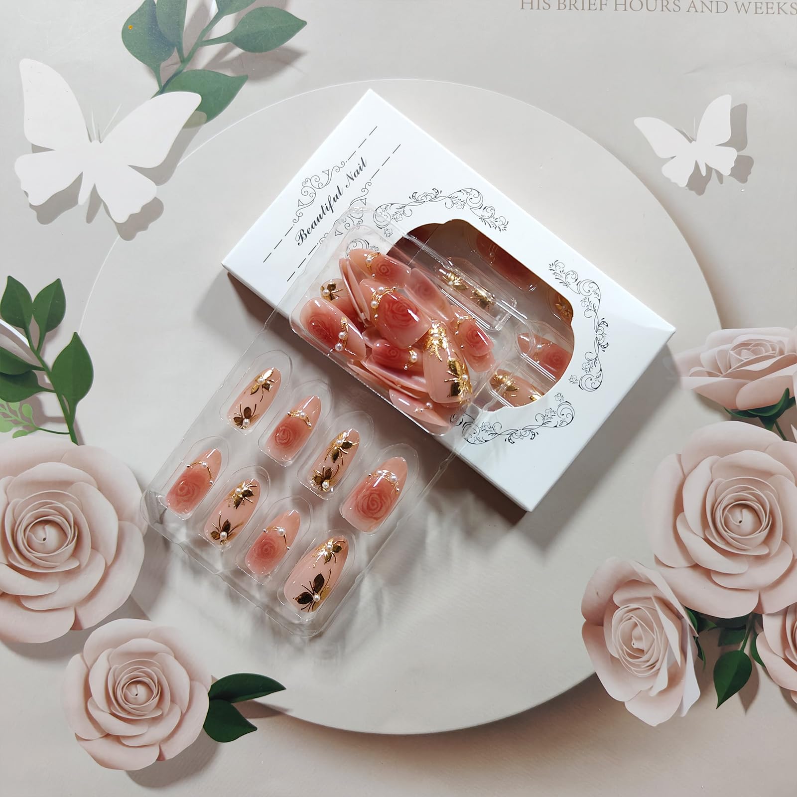 GCSQW Easy application with jelly glue and quick press for instant nails