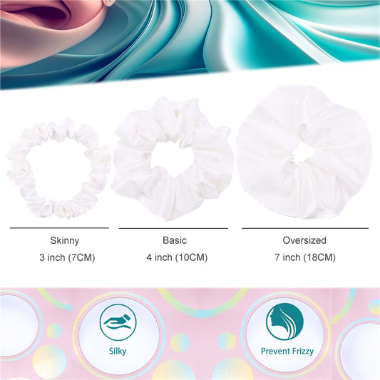 Gebelle silk scrunchies with soft elastic band highlighting secure yet gentle hold.