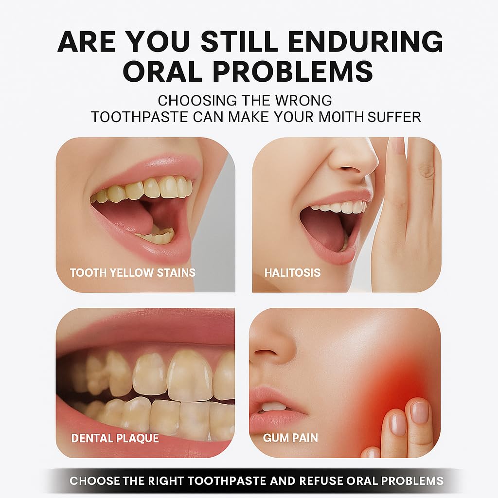 Illustration of a daily brushing routine with GEELIKE toothpaste