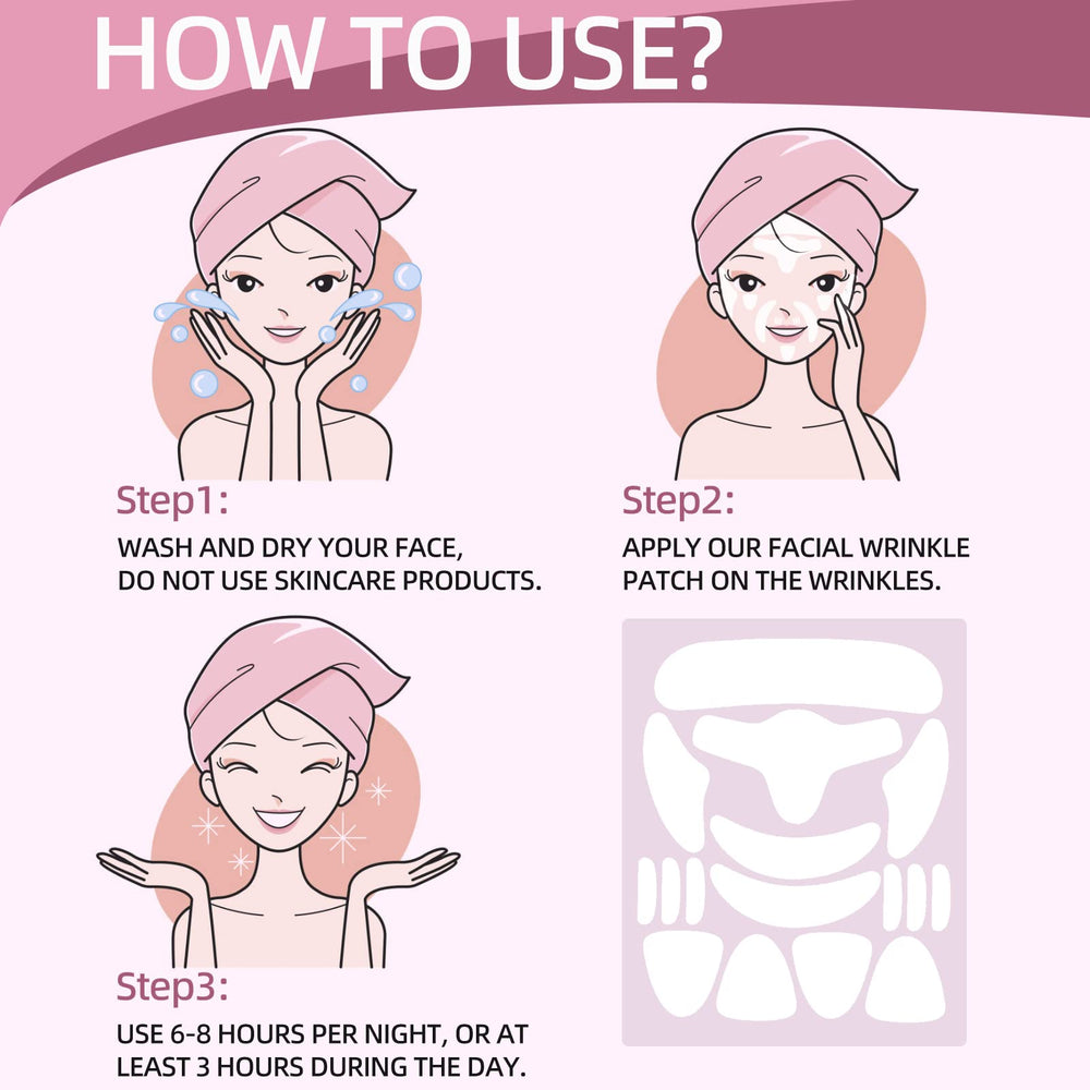 GEIMIY overnight-use patches resting on the face during sleep