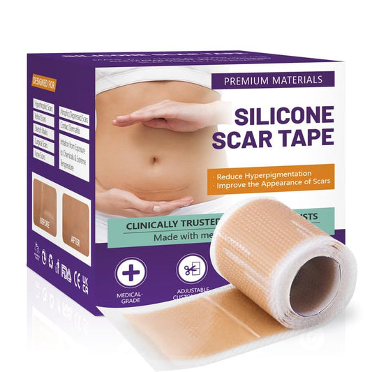 GEIMIY scar tape roll close-up, silicone for gentle scar care.