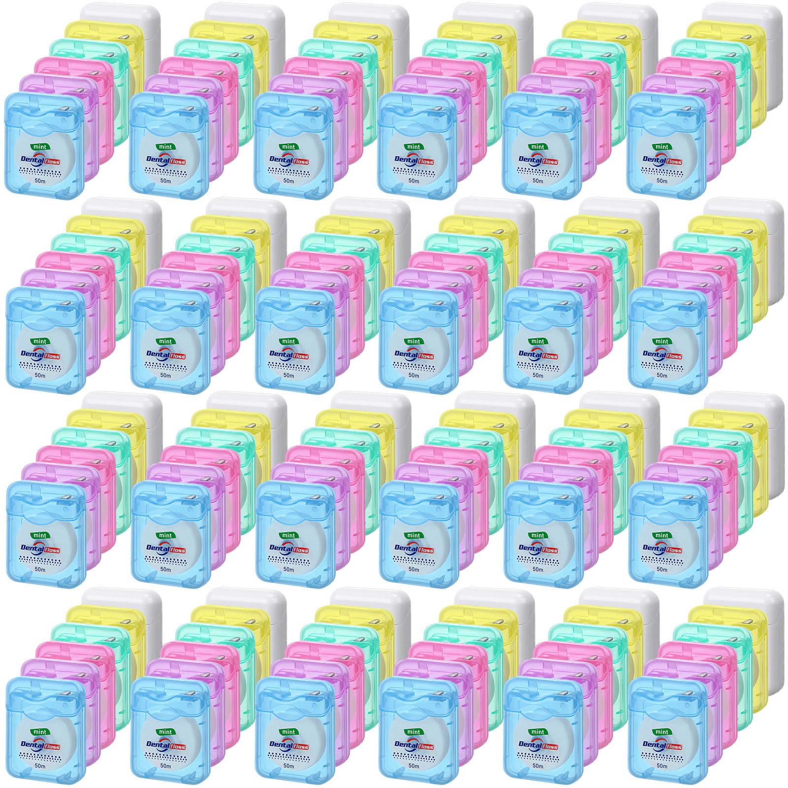 Geiserailie 72-pack mint floss bulk packaging with label