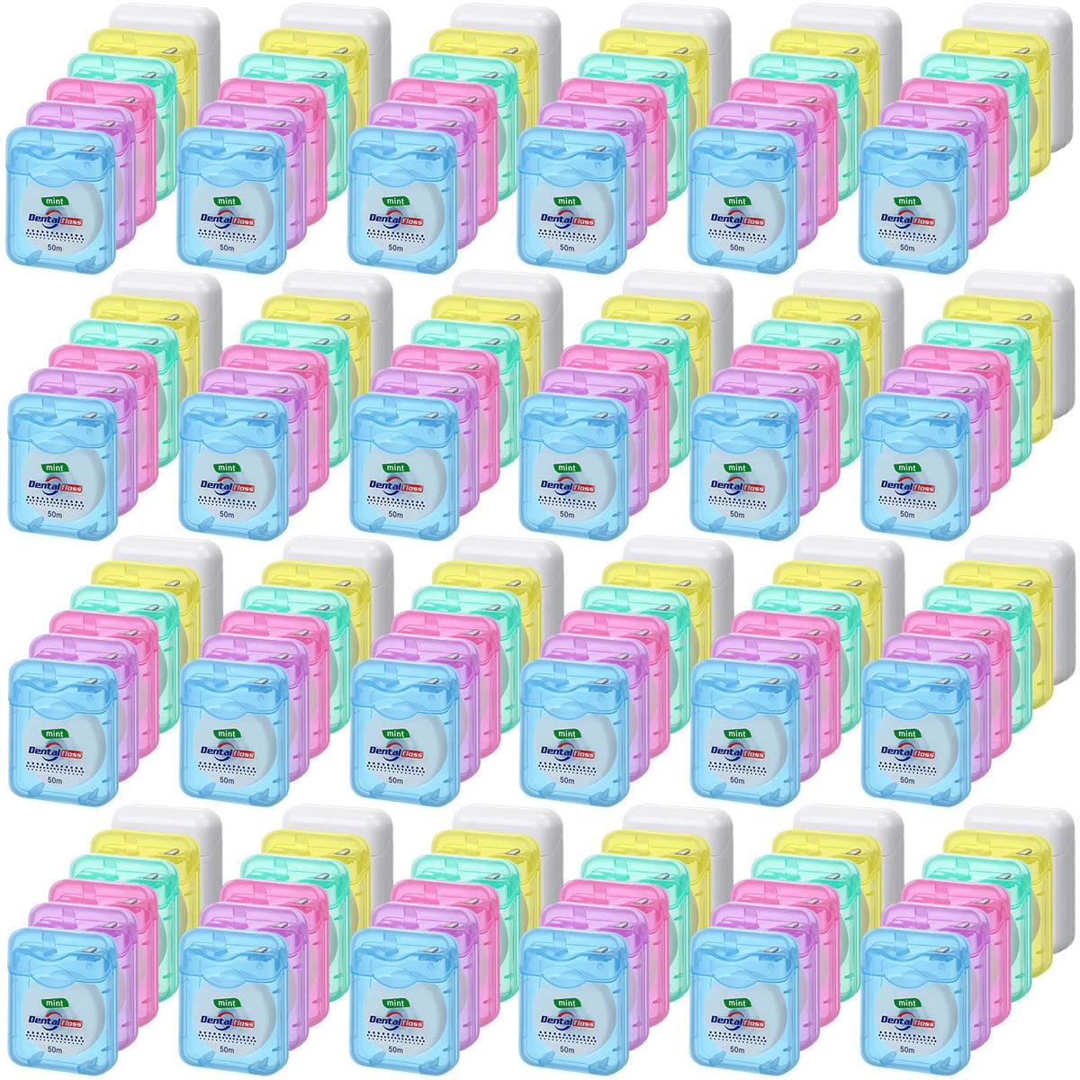 Geiserailie 72-pack mint floss bulk packaging with label