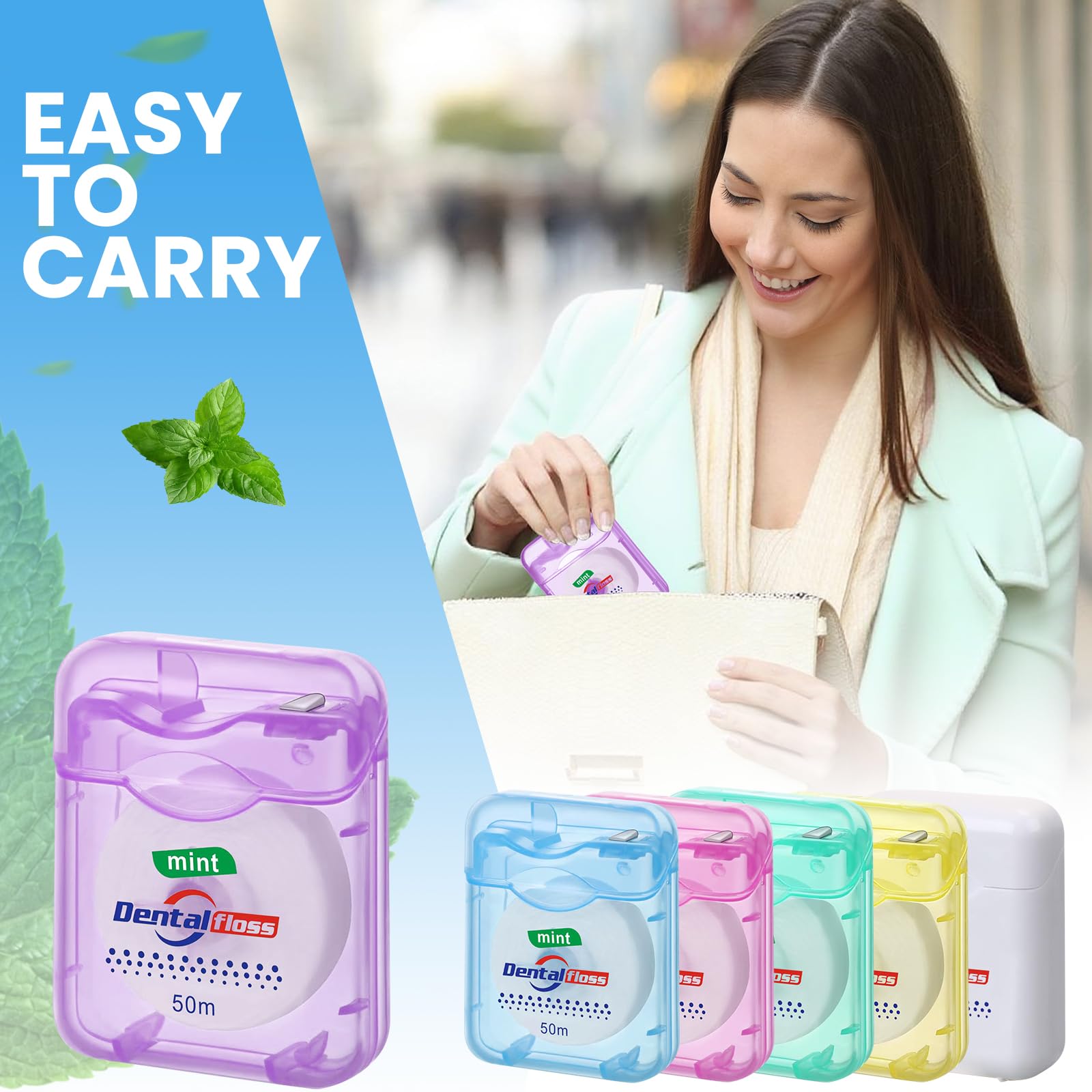Overall Geiserailie 72-pack dental floss bulk product image