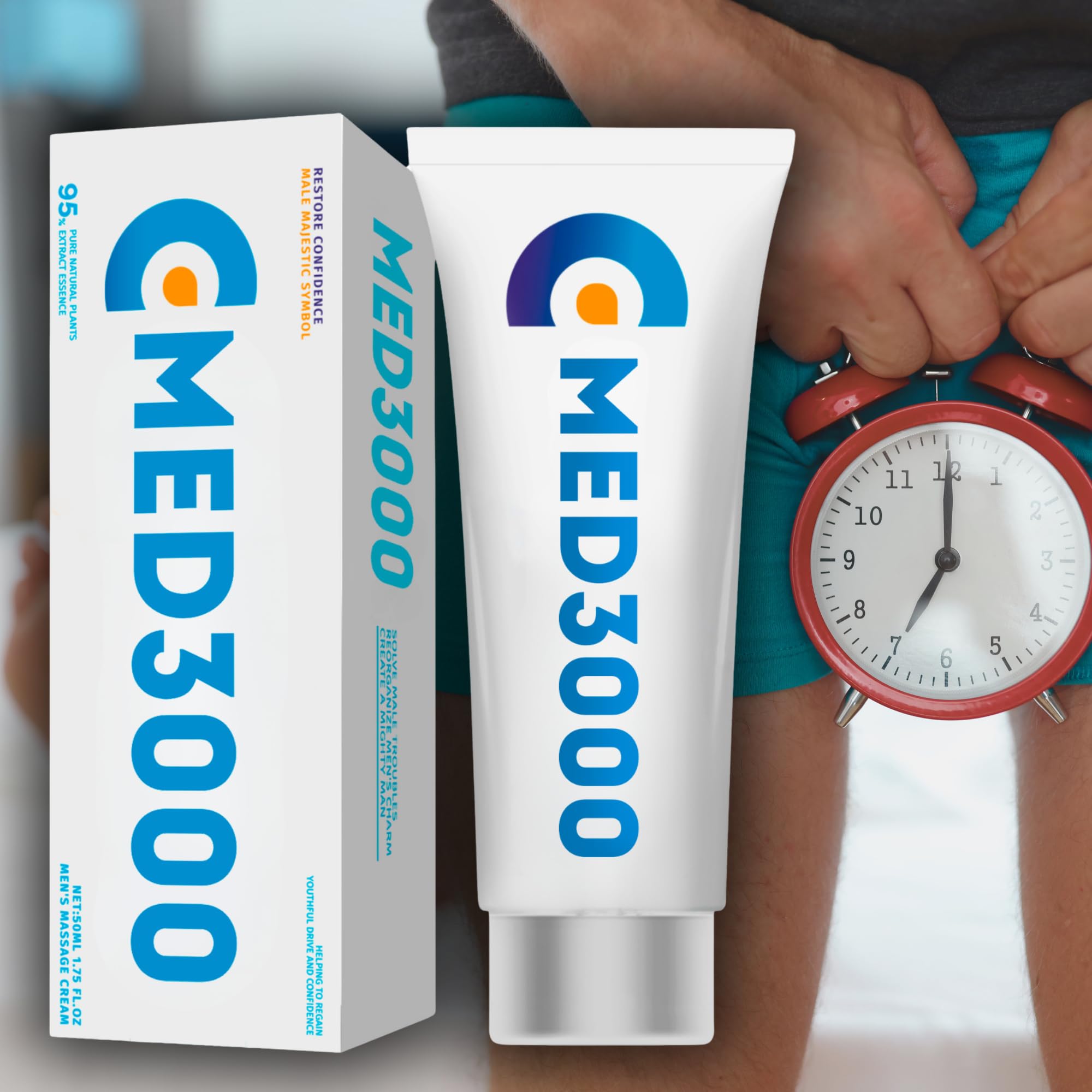 Gel Med3000 for Men bottle on white background