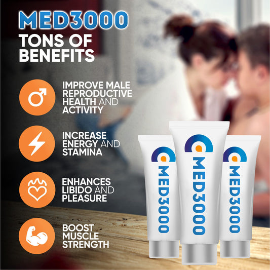 Gel Med3000 for Men label close-up