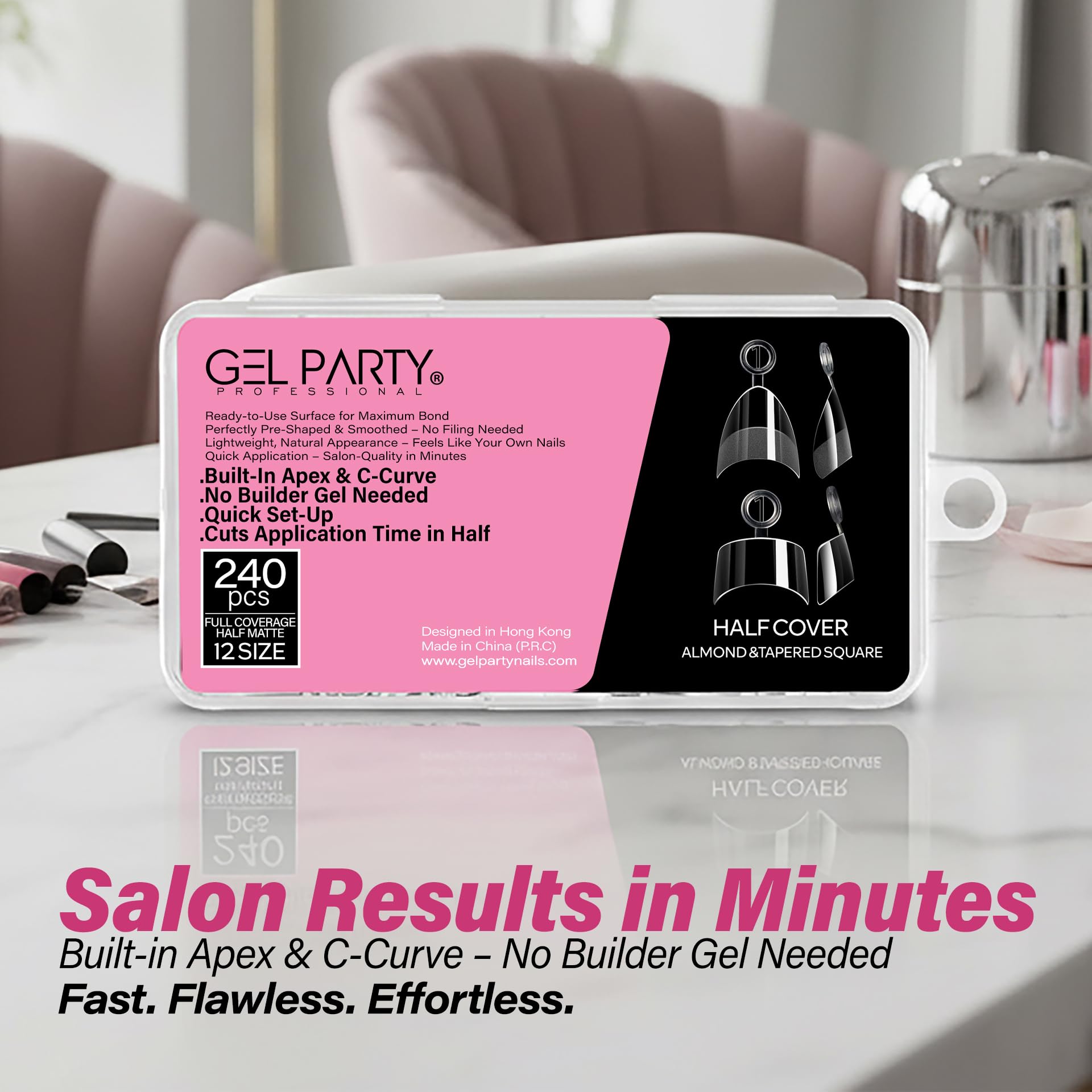 GEL PARTY 240-piece kit packaging highlights value and organization.