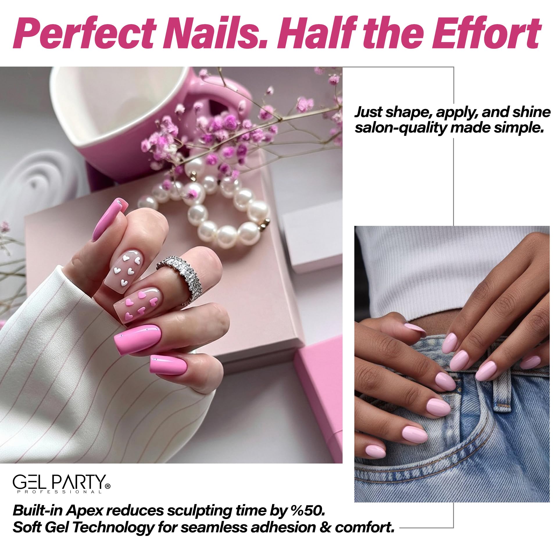 GEL PARTY professional salon and DIY-friendly design supports consistent results.
