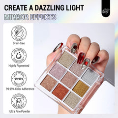 GELLAKTIK tips for metallic finishes on a sticky gel base.