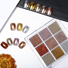 GELLAKTIK mirror-finish nail art showing 3D glow and holographic depth.