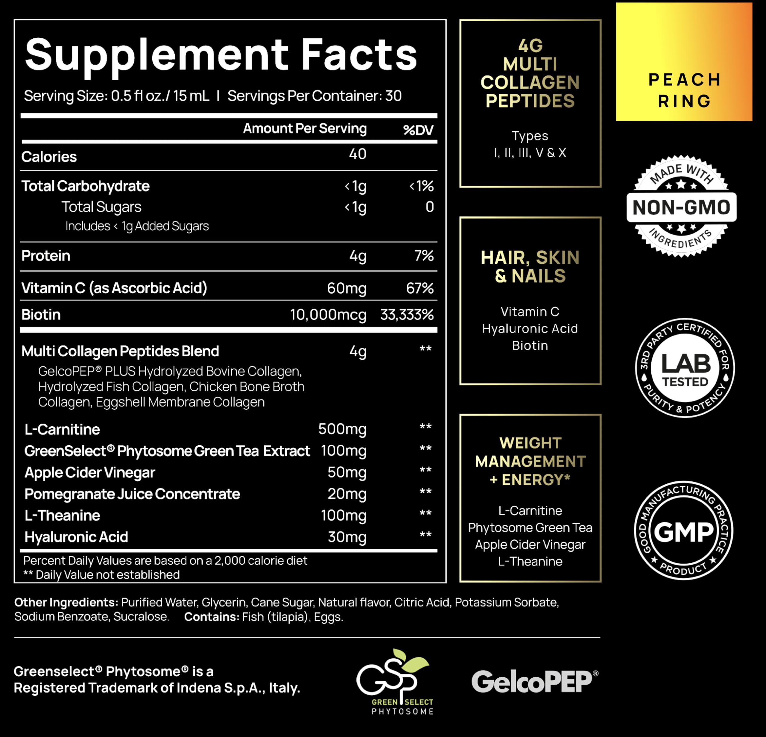 GelcoPEP PLUS hydrolyzed collagen peptides