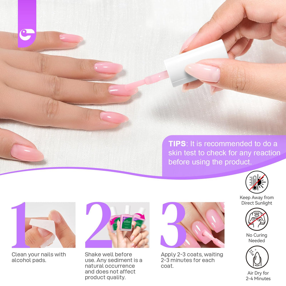 Gelike EC At-Home Manicure Solution in pink bottle for daily care