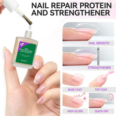 Gelike EC glitter pink nail polish highlights fast-dry shine