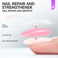 Gelike EC Protein Vitamin Enriched Formula nourishes fragile nails