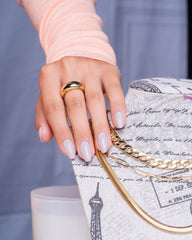 Gelish Xpress Dip nails after weeks of wear with minimal chipping.