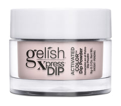 Gelish Xpress Dip Tan My Hide bottle close-up showing fast-drying, odor-free formula.