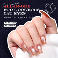 GELLAKTIK magnet design creates a sharp cat-eye line with sparkle.