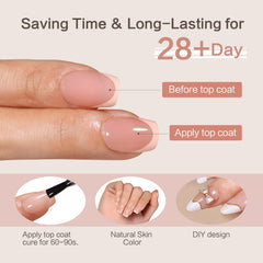 Durable semi-matte tips enhance adhesion for long-lasting nail art.