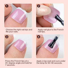 GELLAKTIK durable semi-matte tips with strong adhesion