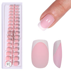 GELLAKTIK French Tip press-on toenails kit for easy at-home salon results