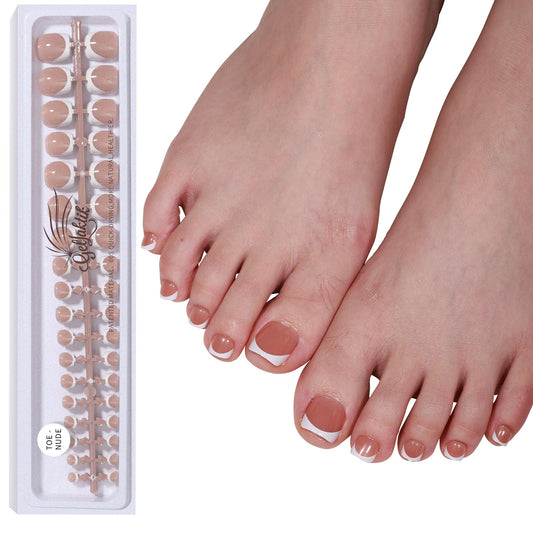 GELLAKTIK French Tip toe nails kit offers salon-ready pedicure visuals