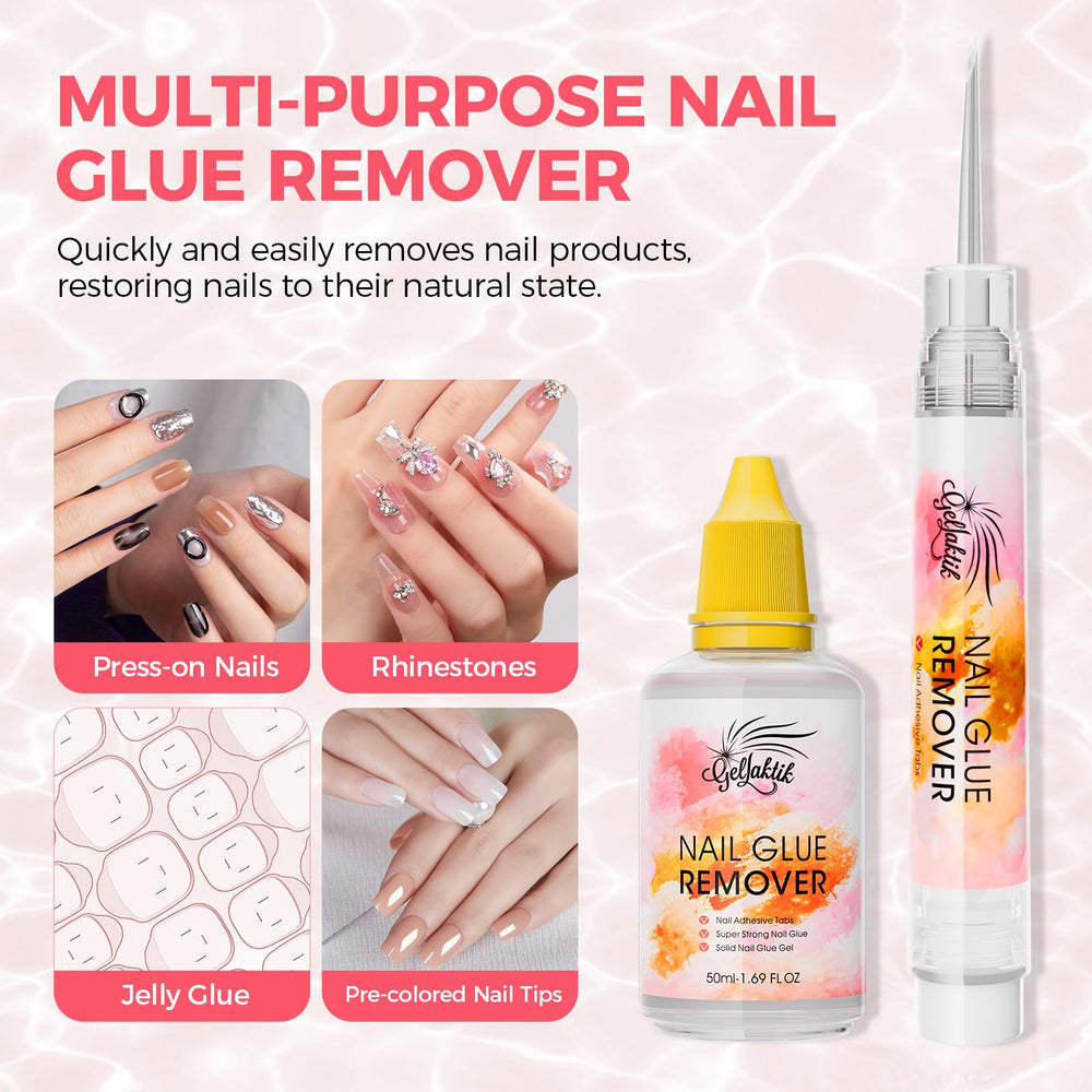 GELLAKTIK bottle close-up shows acetone-free formula.