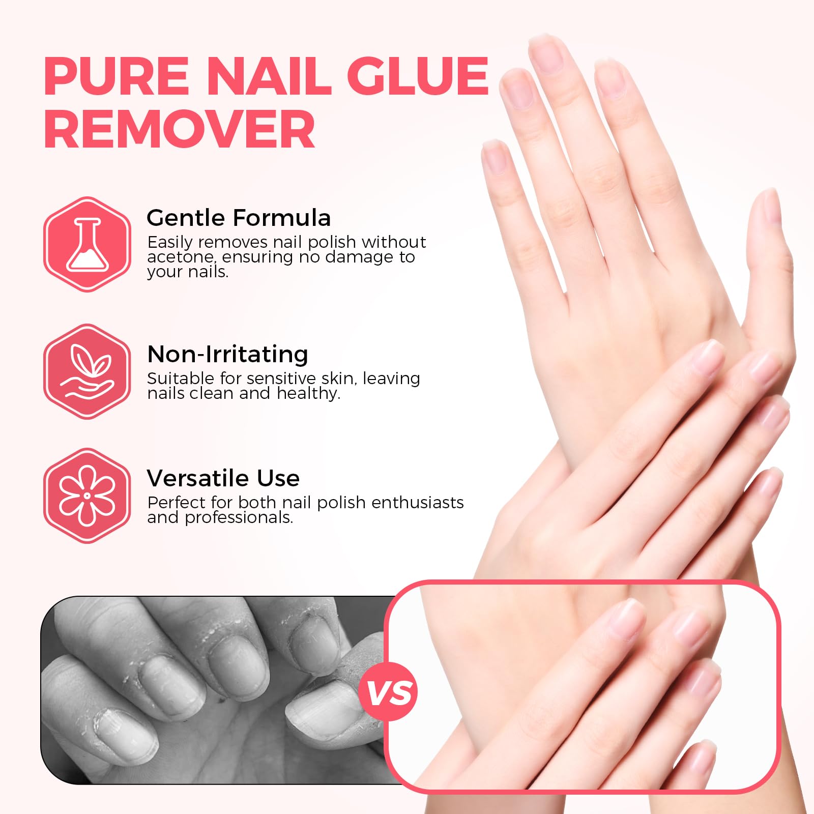 GELLAKTIK residue swipe cleanly removes glue.