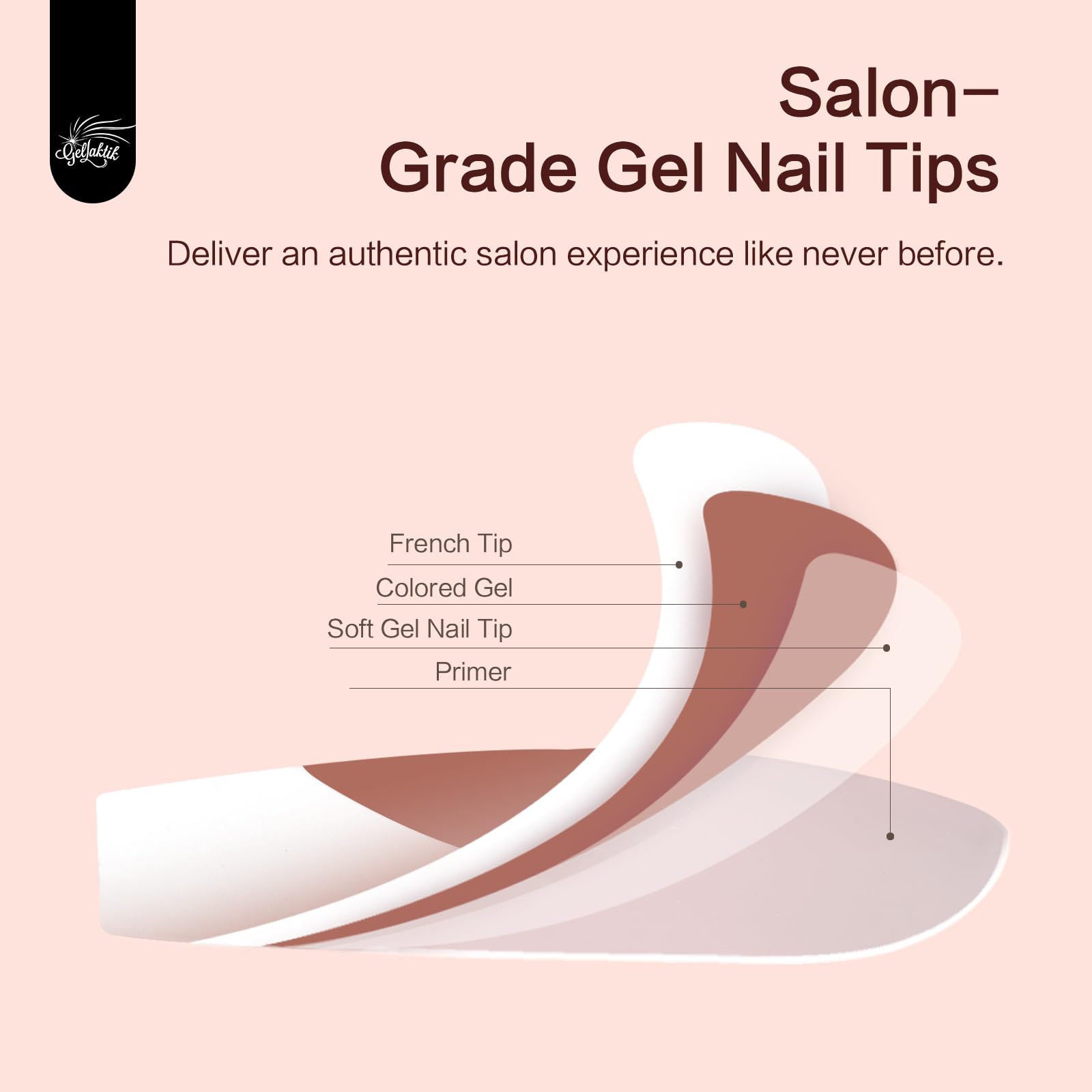 GELLAKTIK pre-colored French pink toe nails simplify DIY nail art