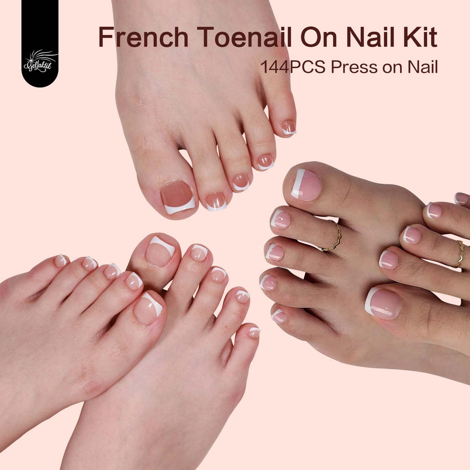 GELLAKTIK short square toe nails kit is beginner-friendly and gift-ready