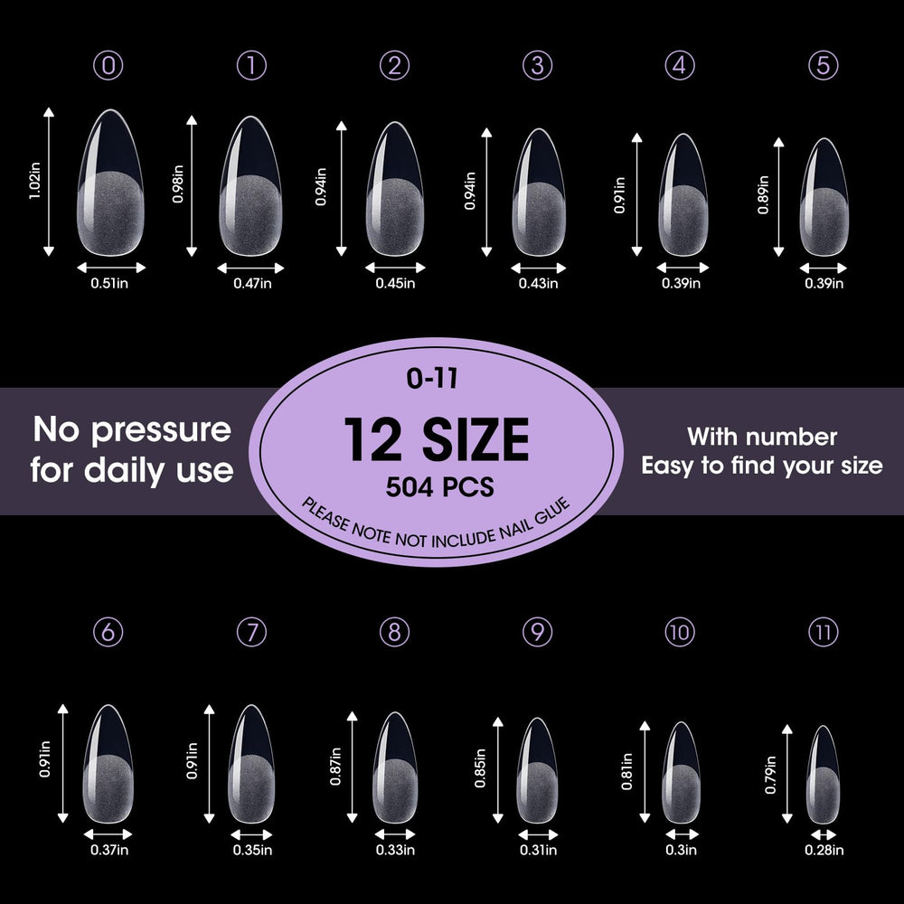 GELLEN tips are pre-numbered and include 12 sizes for easy selection.