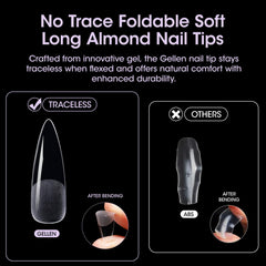 Non-C-curve profile ensures comfortable coverage on natural nails.