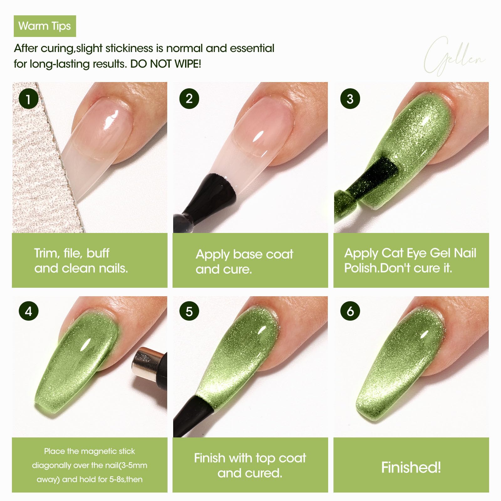 Professional look with magnet-enabled art tool for versatile nail designs.