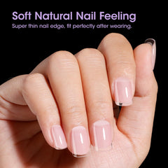 GELLEN full-coverage thin-back nails for natural look.