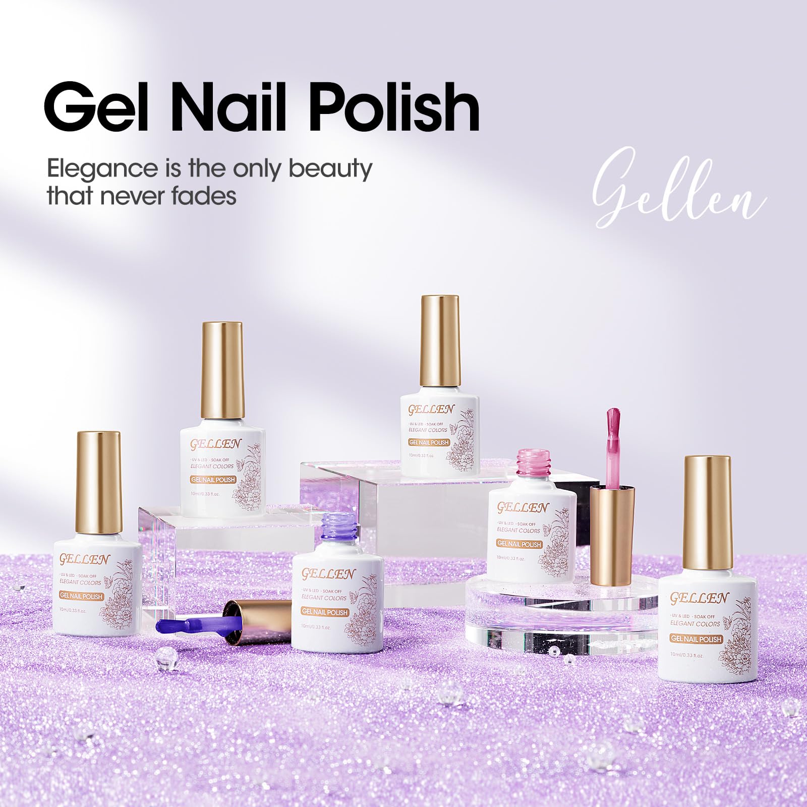 GELLEN pink gel nail polish shade for a fresh, salon-quality home look.