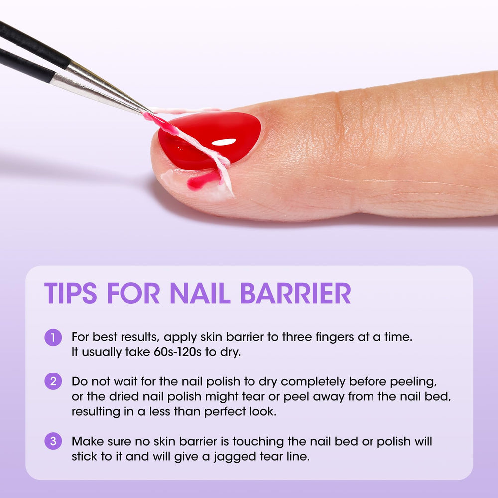 GELLEN latex tape edge rub reveals clear dry barrier for protection