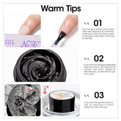 At-home nail art with Gellen solid glue for salon-like results