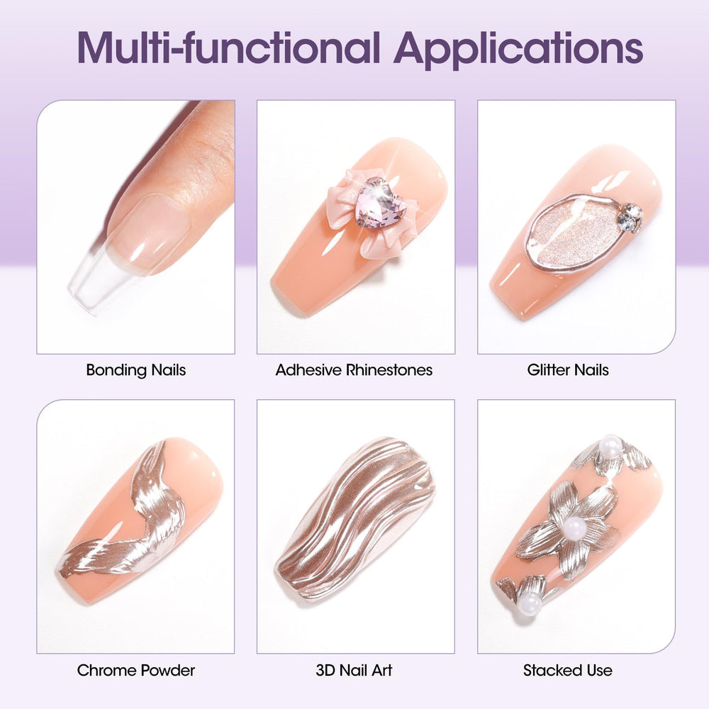 GELLEN nail bond glue for press-on tips and acrylics with smooth adhesion.