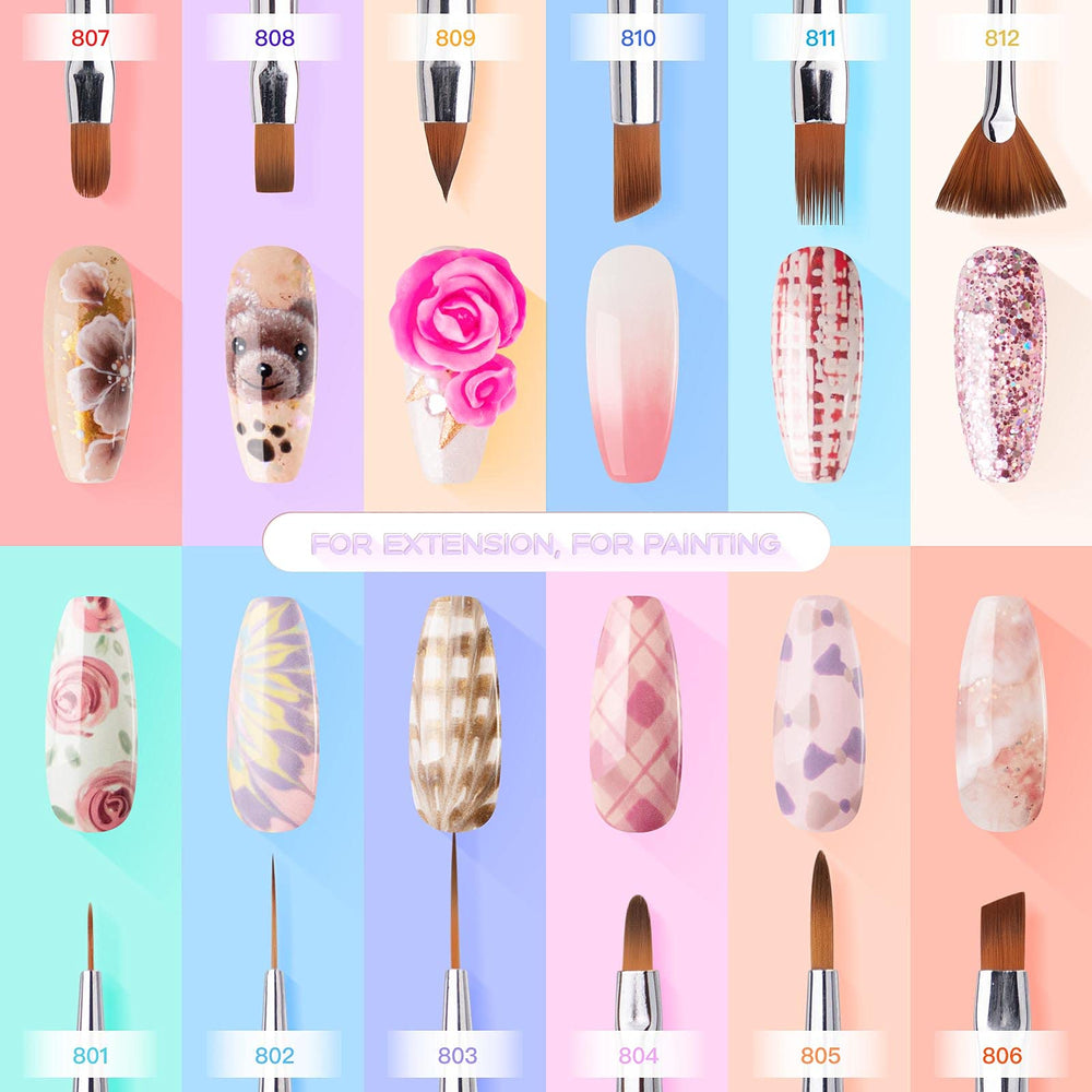 GELLEN nail brush oval for smooth color fill and coverage.