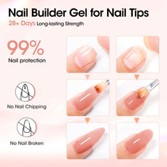 GELLEN builder gel used at home for easy DIY nail extensions
