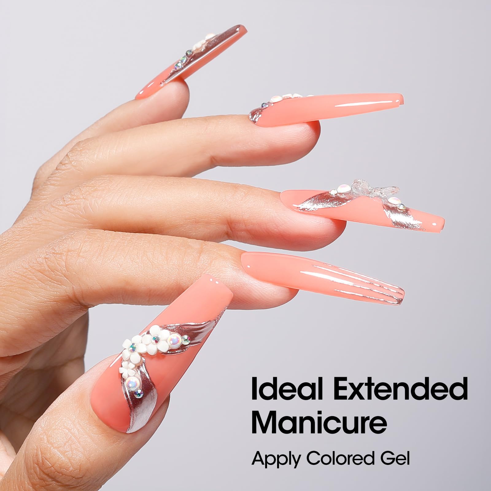 GELLEN Nail extensions after cure show smooth edges
