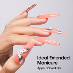 GELLEN Nail extensions after cure show smooth edges