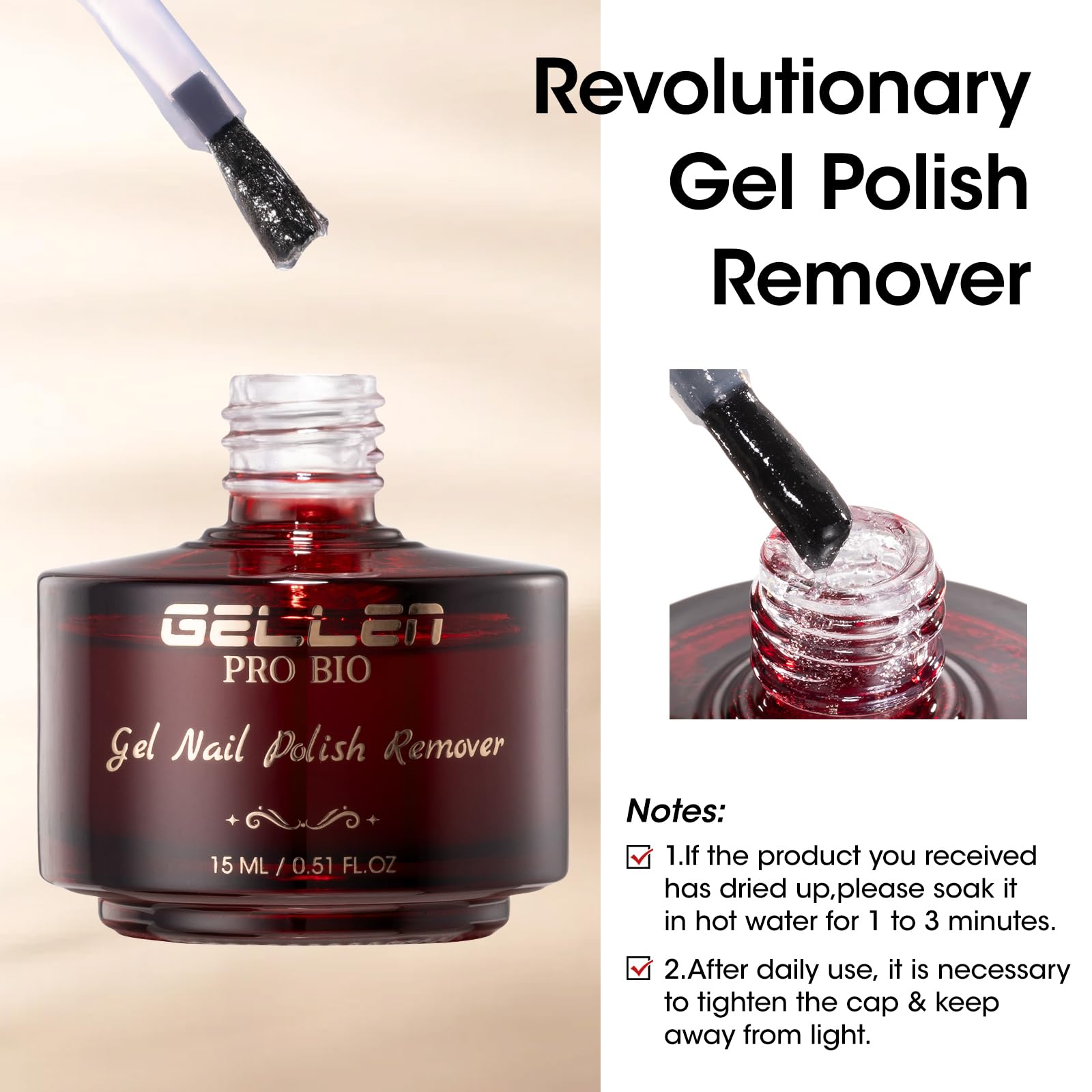 GELLEN nail file tool preps surface for flawless removal.