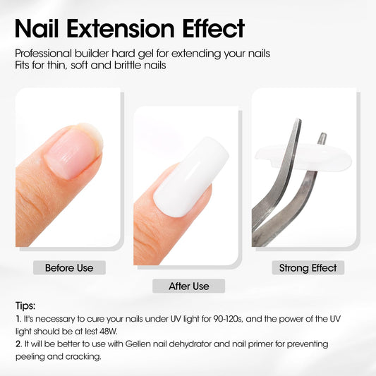 GELLEN 20-piece nail forms for precise sculpting and clean overlays.
