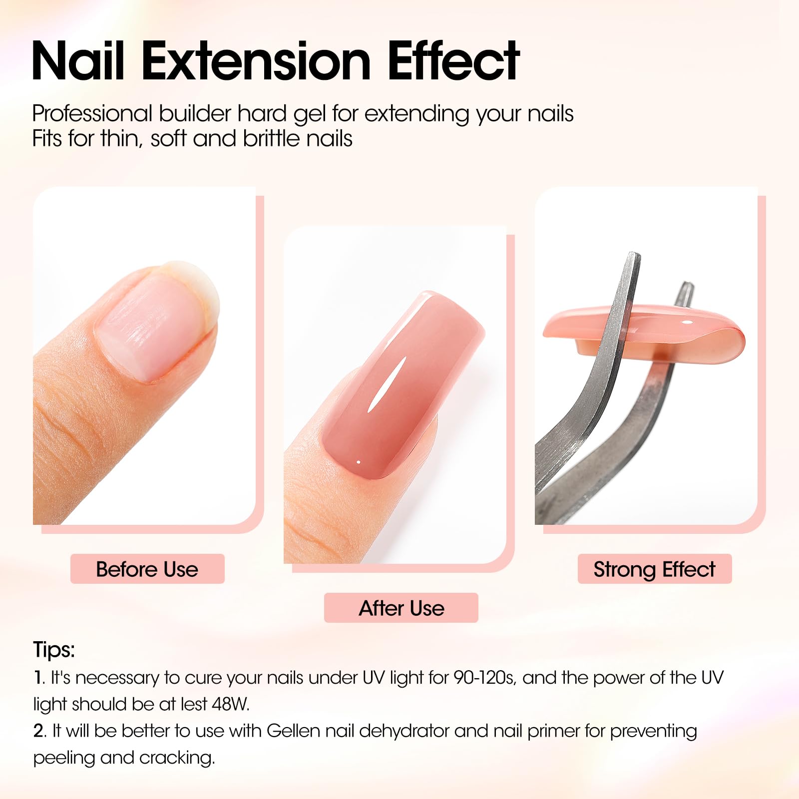 GELLEN 20 nail forms ready for precise overlays and sculpting