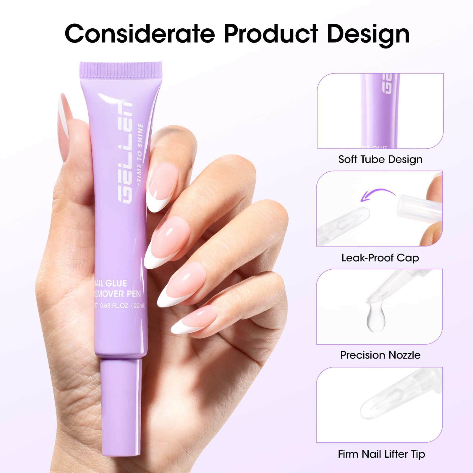 GELLEN 20ml remover ready for quick, mess-free glue removal