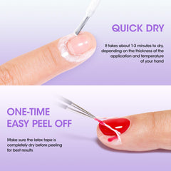 GELLEN nail latex tape dries clear in 1-2 minutes for clean removal