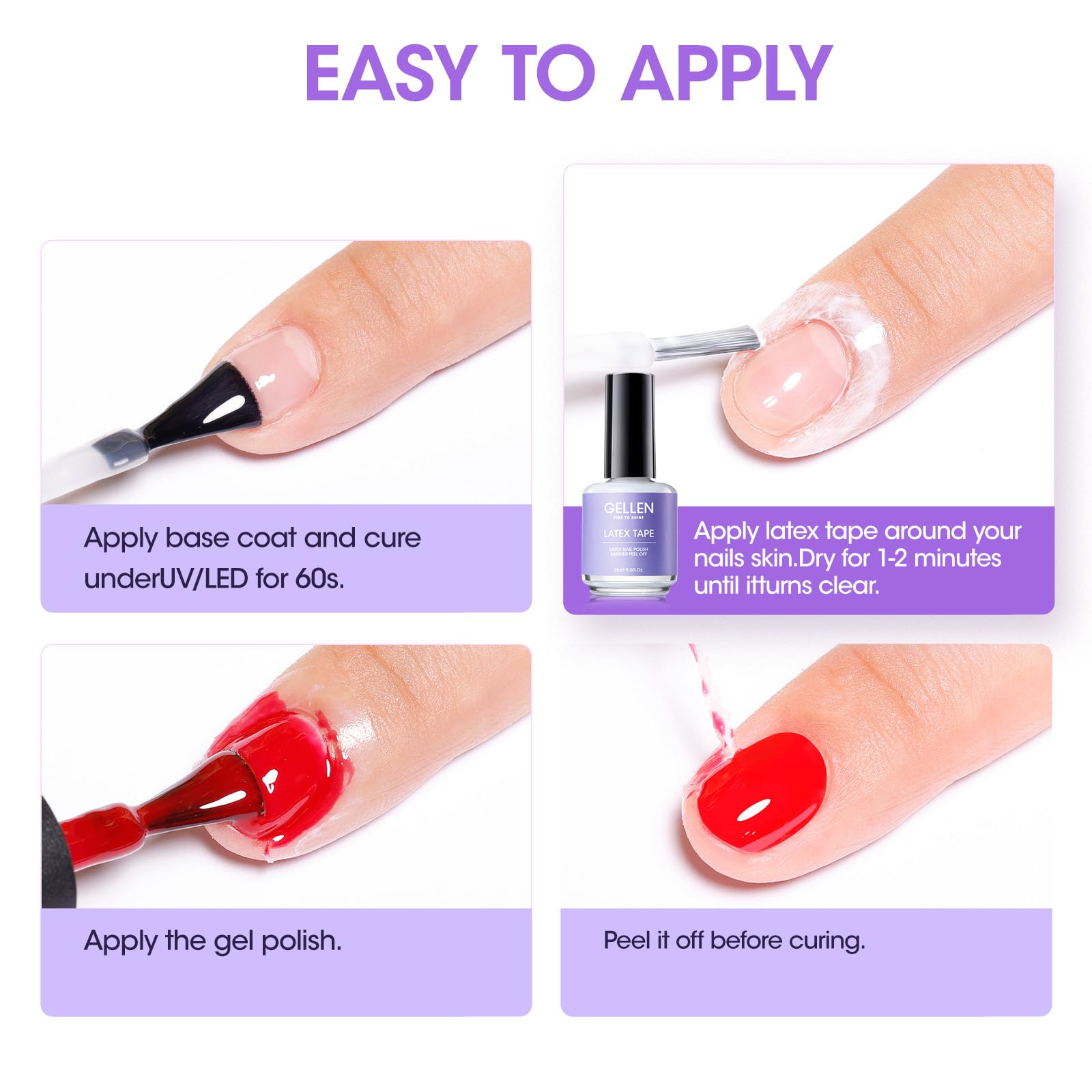 GELLEN nail latex tape safety test reminder before first use