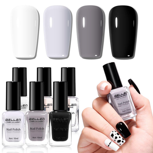 GELLEN gray-dark nail polish for bold fall-winter manicure with lasting color