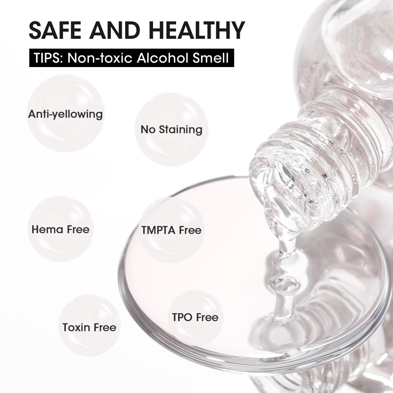 GELLEN nail strengthening care bottle showing smoother, more even nails.