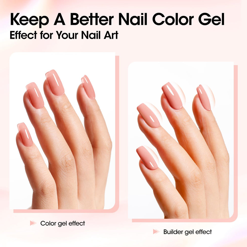 GELLEN nude pink builder gel showing natural color for versatile design